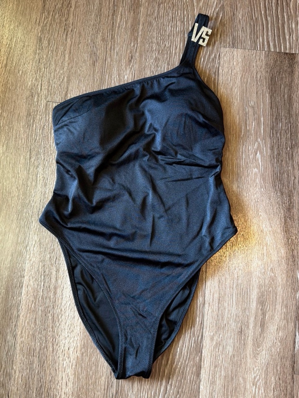 Victoria's Secret Black Kids One-Shoulder One-Piece Swimsuit